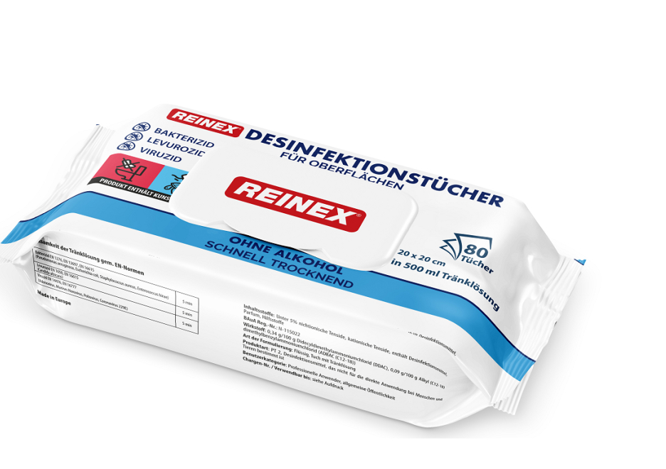 Desinfektionstücher groß im 80er Pack