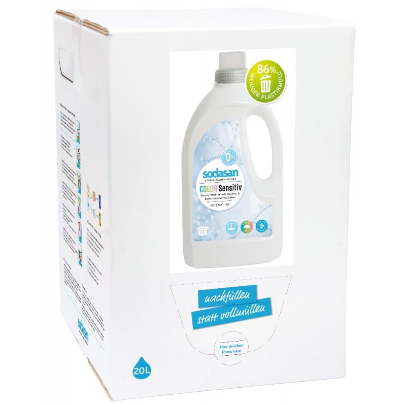 Sodasan Color sensitiv Flüssigwaschmittel  20 l Bagin Box-Copy