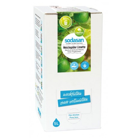 Sodasan Weichspüler Limette 5 l Bagin box