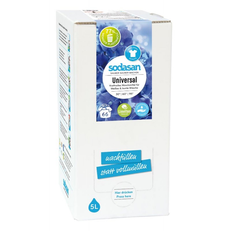 Sodasan Limetten Universalwaschmittel flüssig 20 l Bagin Box