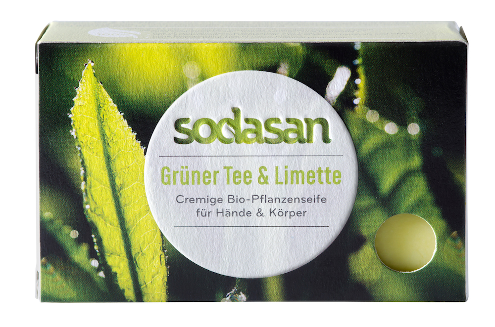 Sodasan Creme Seife Grüner Tee und Limette