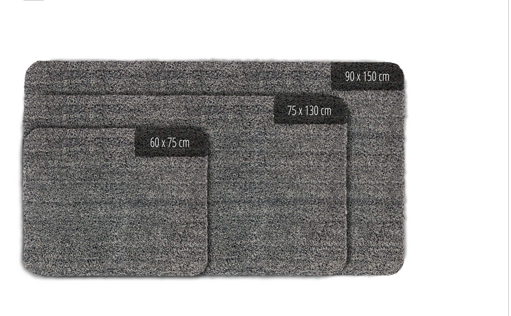 Saugaktivmatte Entra   75 x 60  schwarz meliert