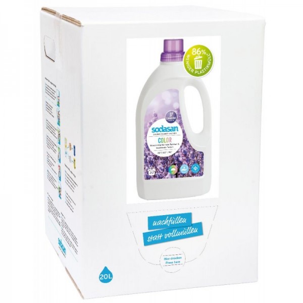 Sodasan Color Waschmittel flüssig Lavendel- 20 l Bagin Box