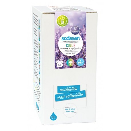Sodasan Color Waschmittel flüssig Lavendel-5 l Bagin Box
